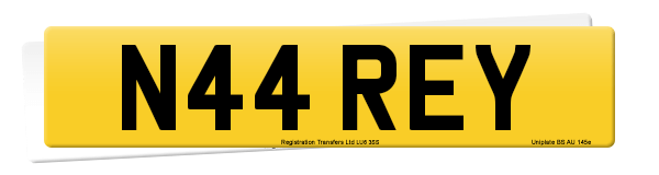 Registration number N44 REY